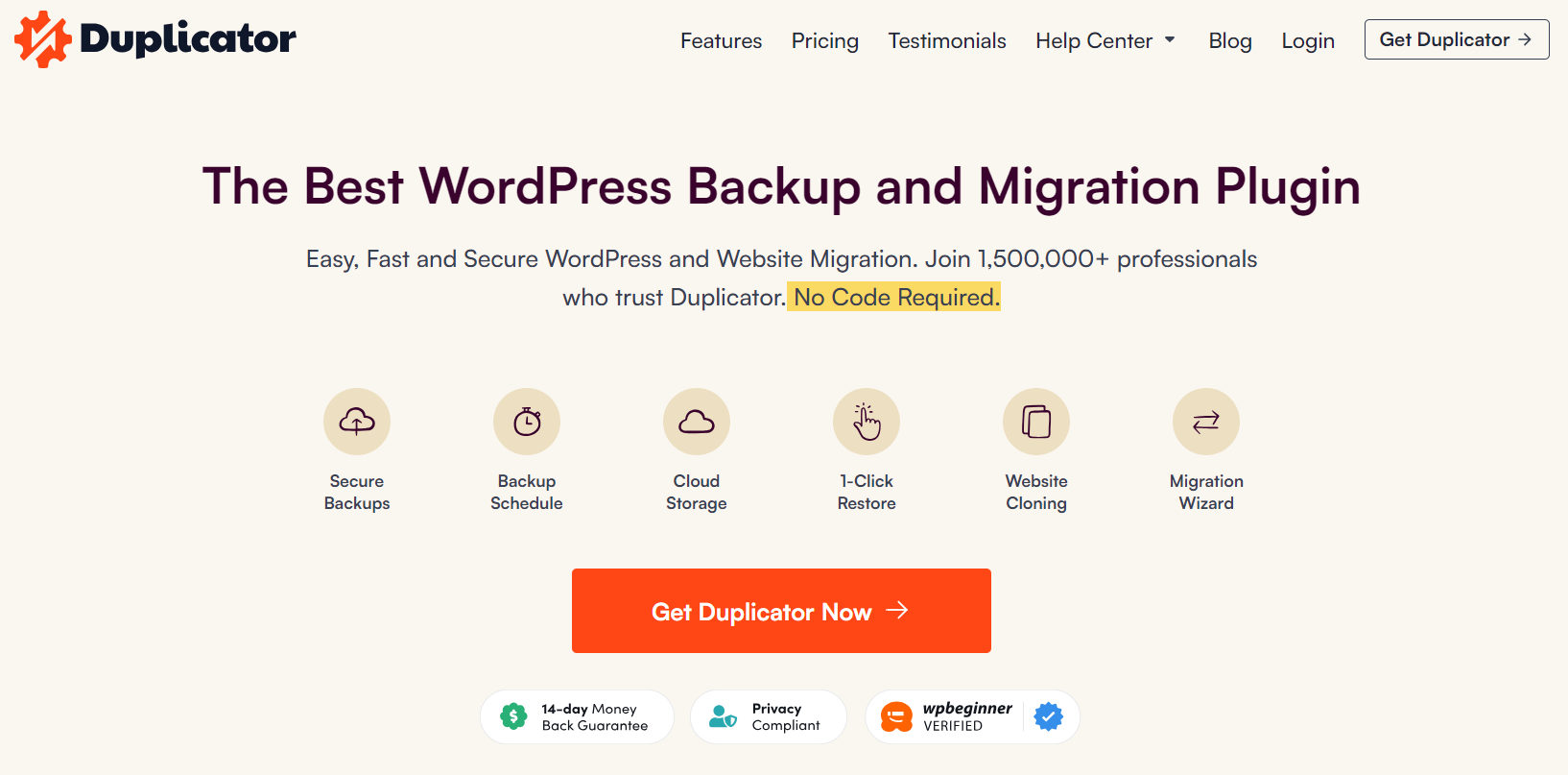 Download Duplicator is the best WordPress backup and migration plugin